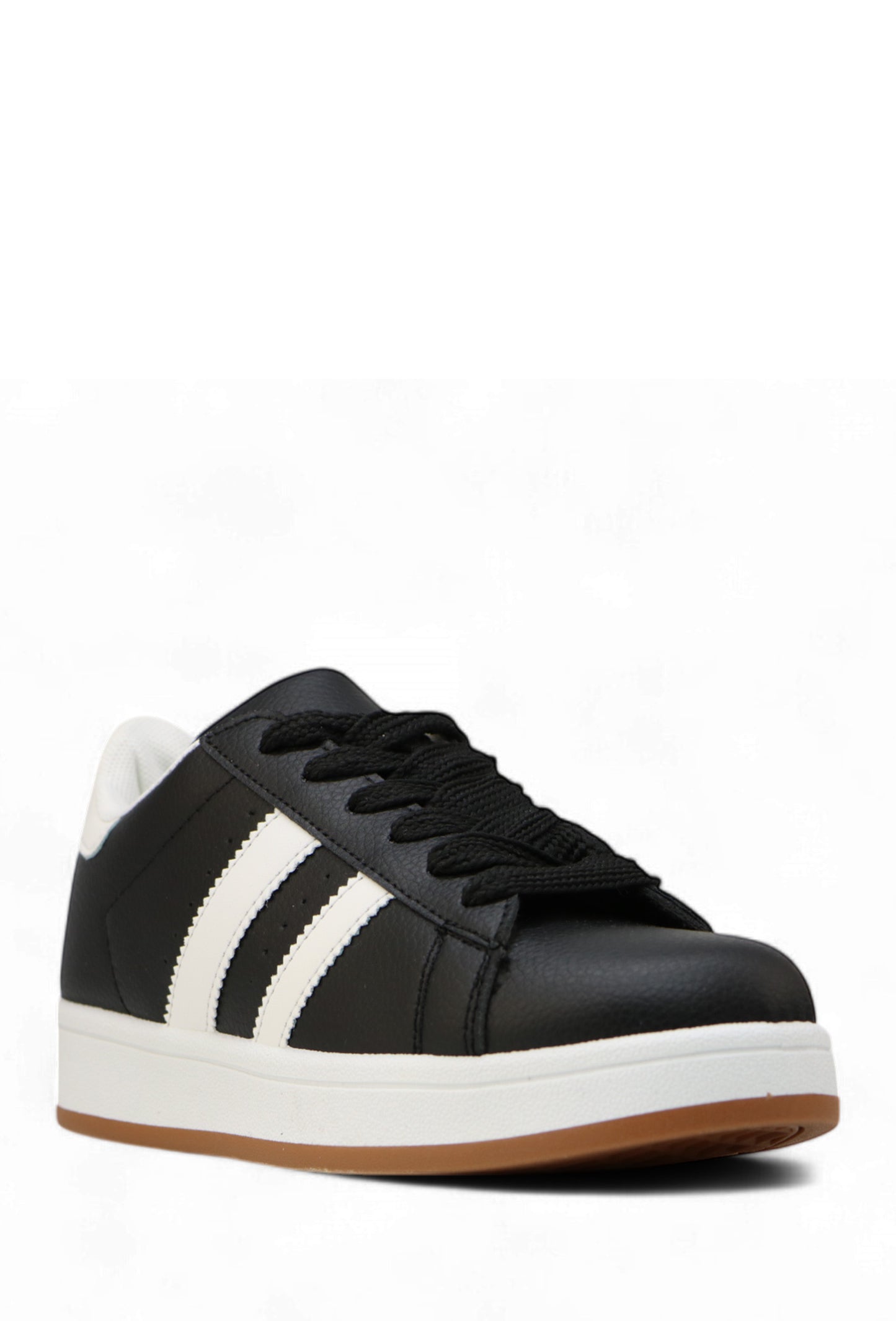 Black White Double Stripe Trainers