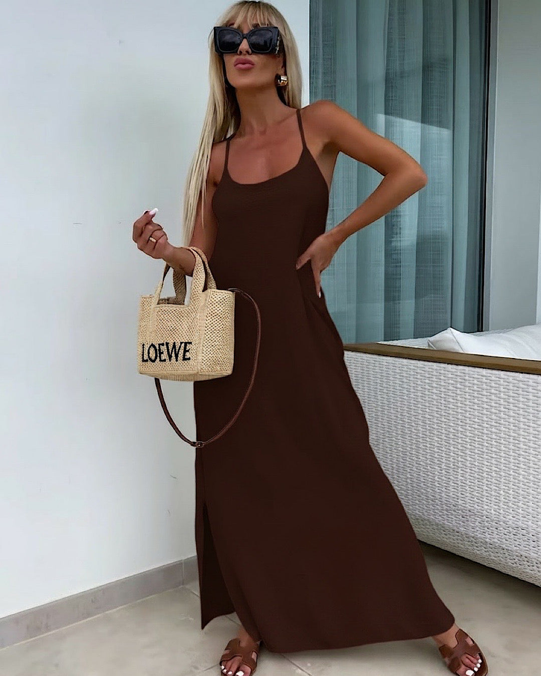 Chocolate Cami Maxi Dress