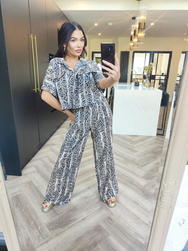 Snake Print Co Ord Suit