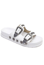 White Double Buckle Sandals