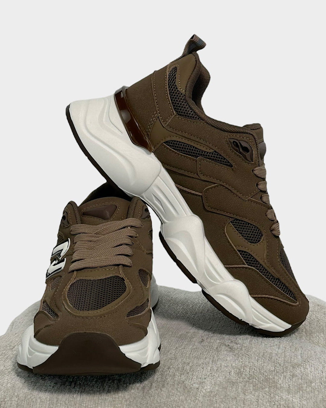 Dark Brown Chunky Trainers