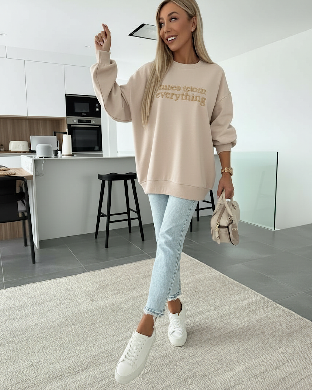 Light Beige “Peace” Sweatshirt