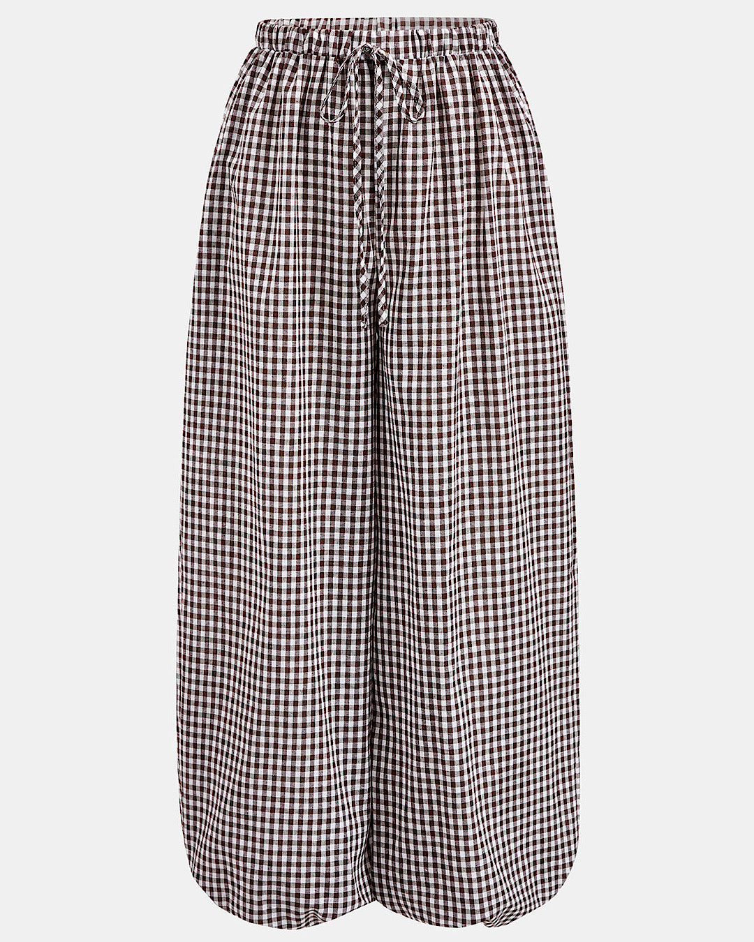 Chocolate Balloon Check Trousers