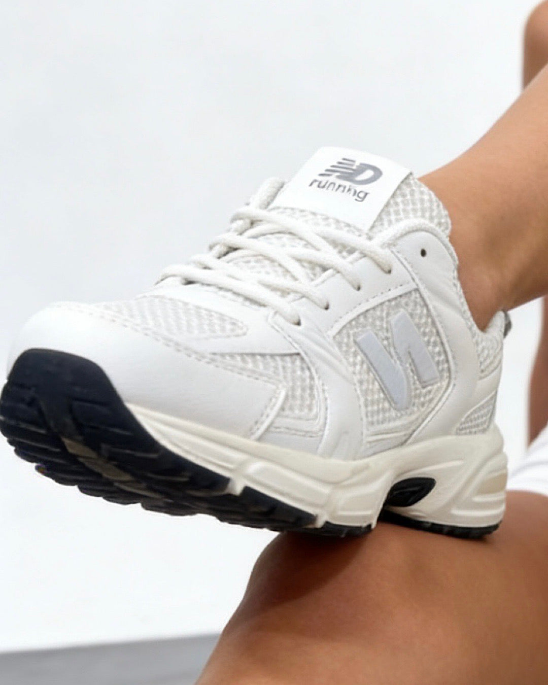 White Chunky Lace Up Trainers