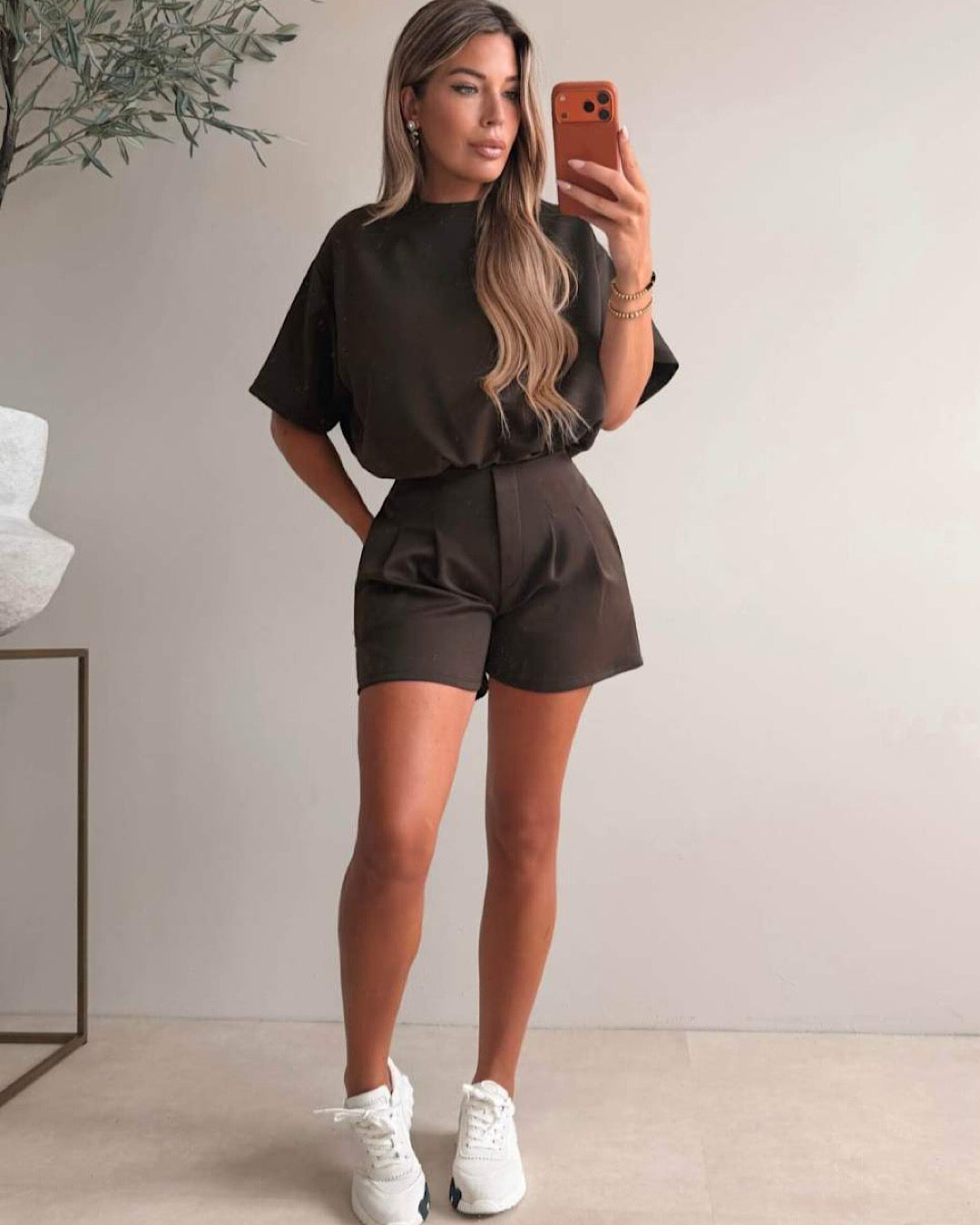 Chocolate Tee & Shorts Set