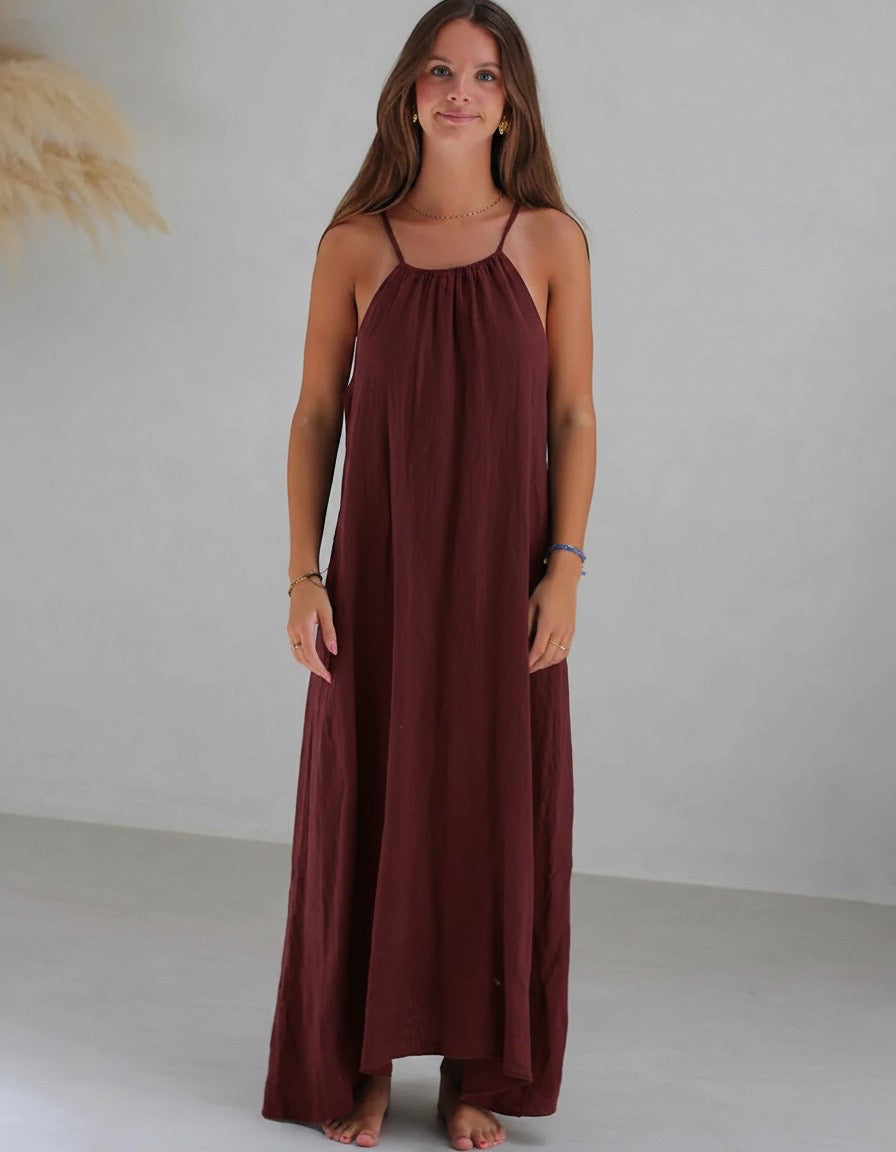 Burgundy Cami Maxi Dress