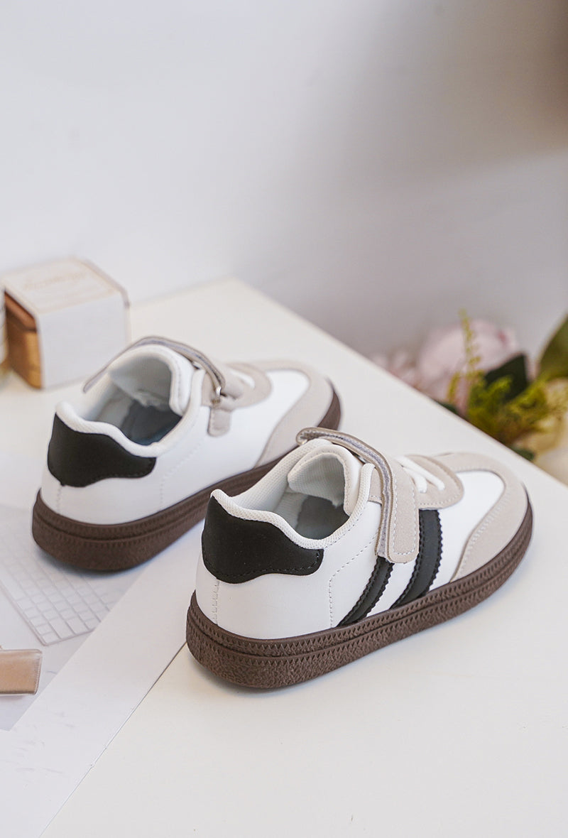 Children’s White Stripe Trainers