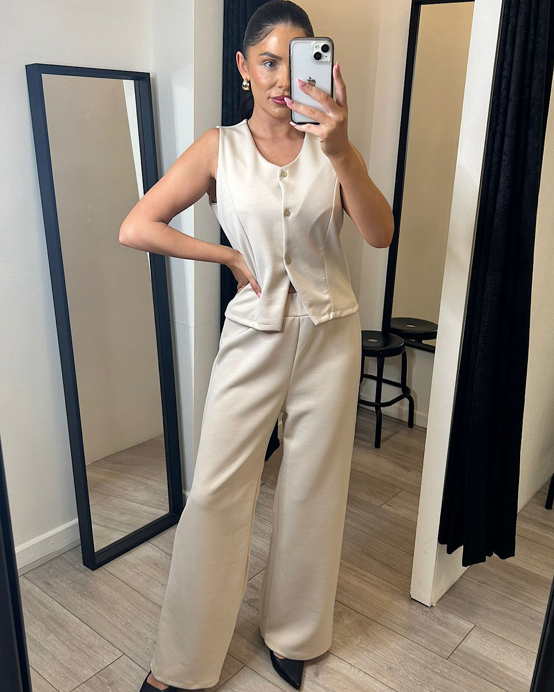Beige Waistcoat and Trousers Suit
