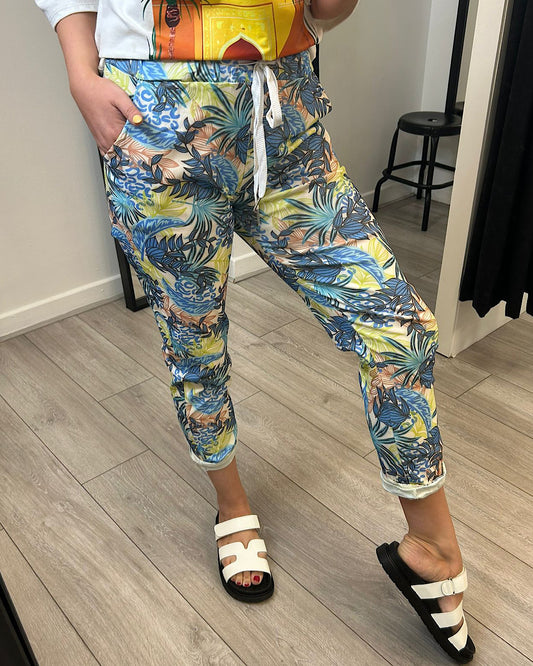 Tropical Print Joggers