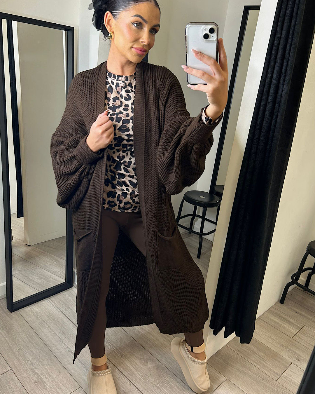 Chocolate Oversized Cardigan