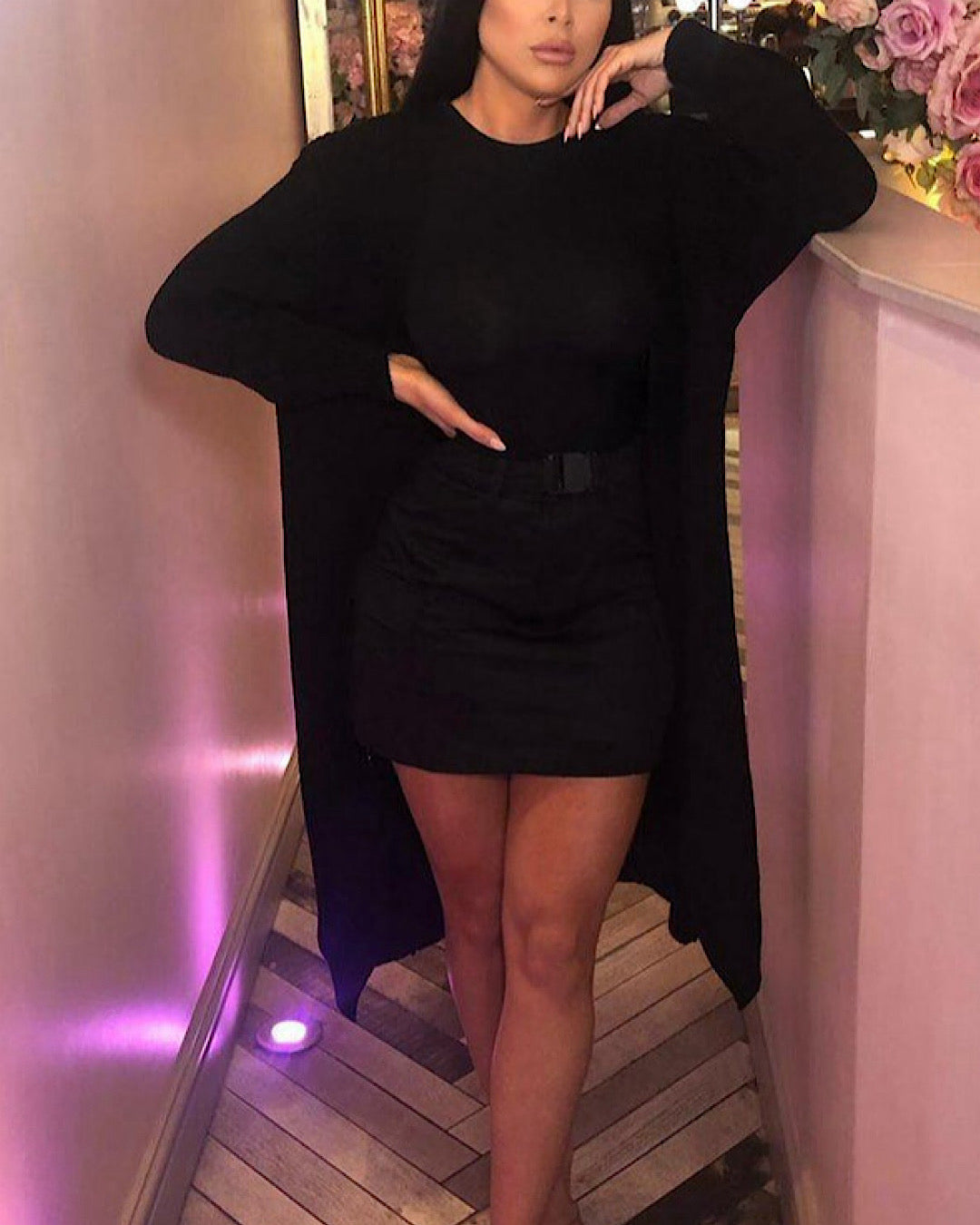 Black Oversized Maxi Cardigan