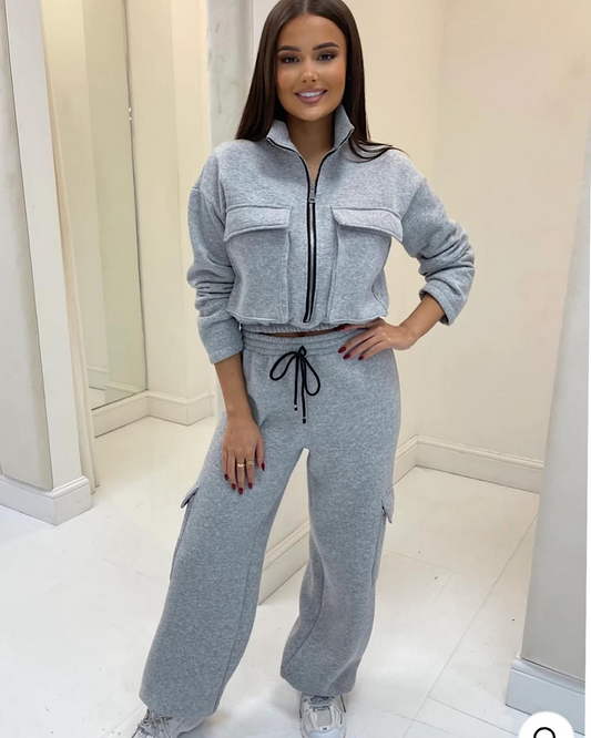 Grey Cargo Pocket Suit