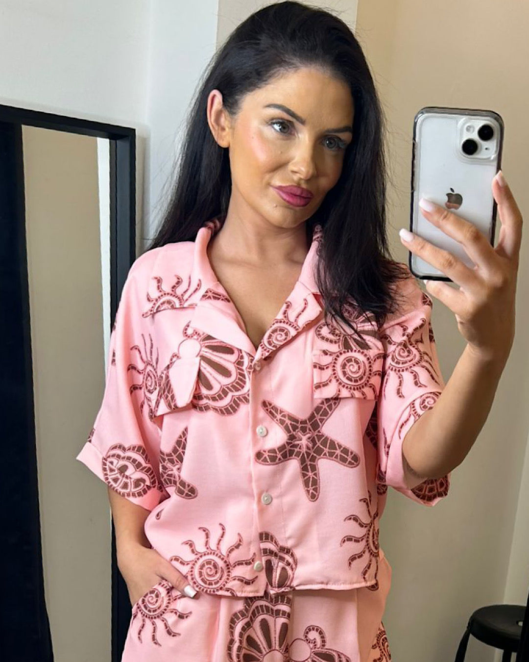 Pink Shirt & Trousers Co Ord
