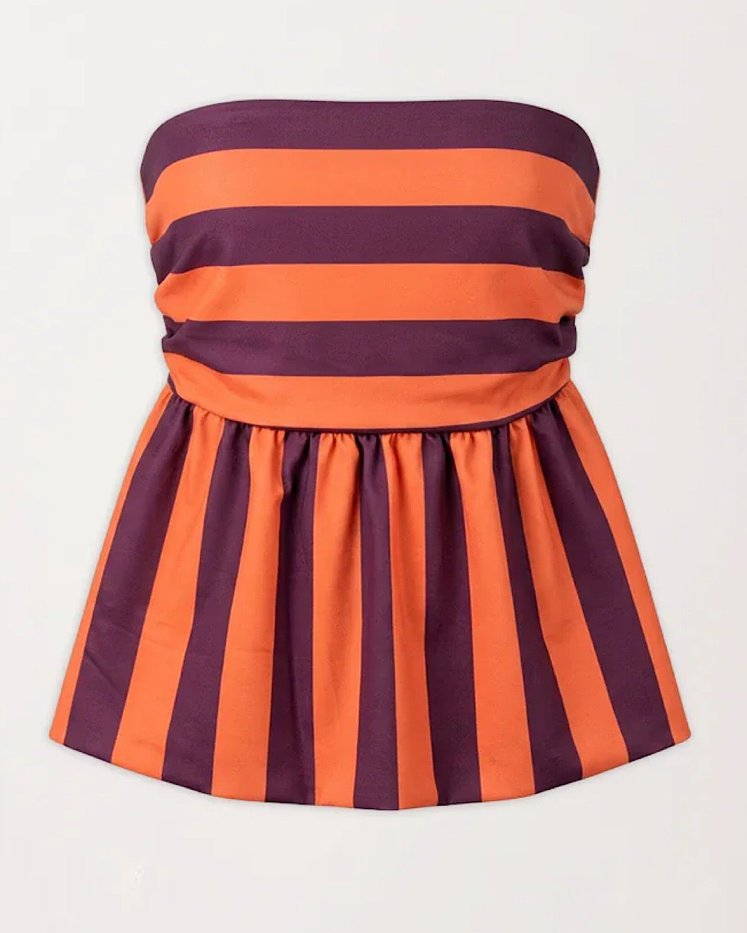 Purple Orange Stripe Bandeau Top