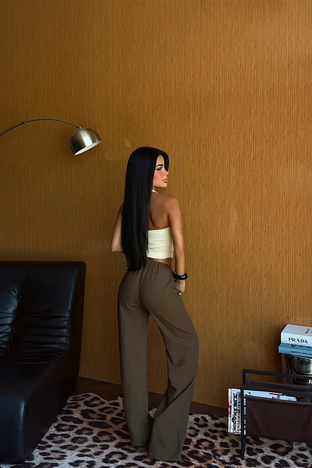 Brown Wide Leg Trousers