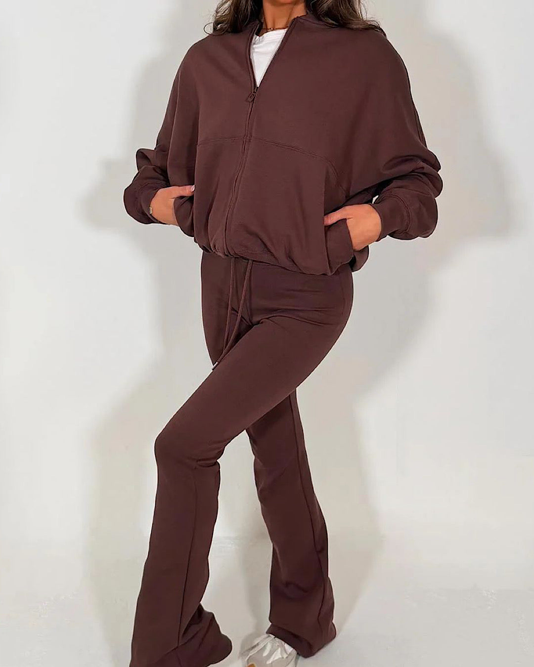 Chocolate Bomber Jacket and Joggers Suit