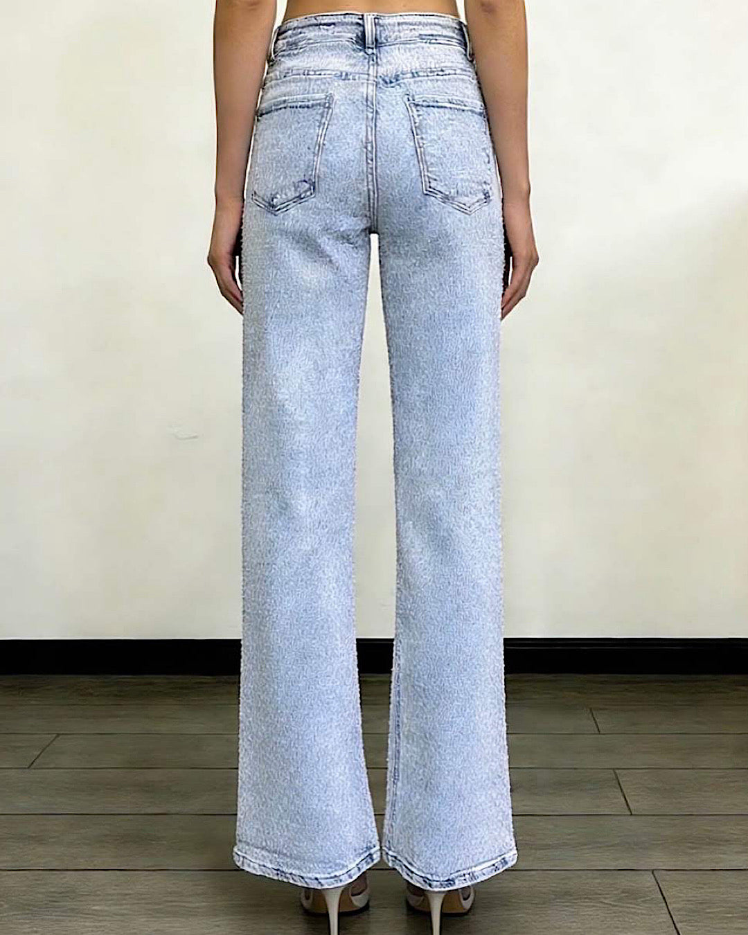 Stretch Flared Light Blue Jeans