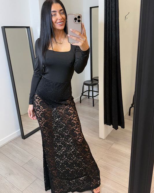 Black Long Sleeve Bodysuit