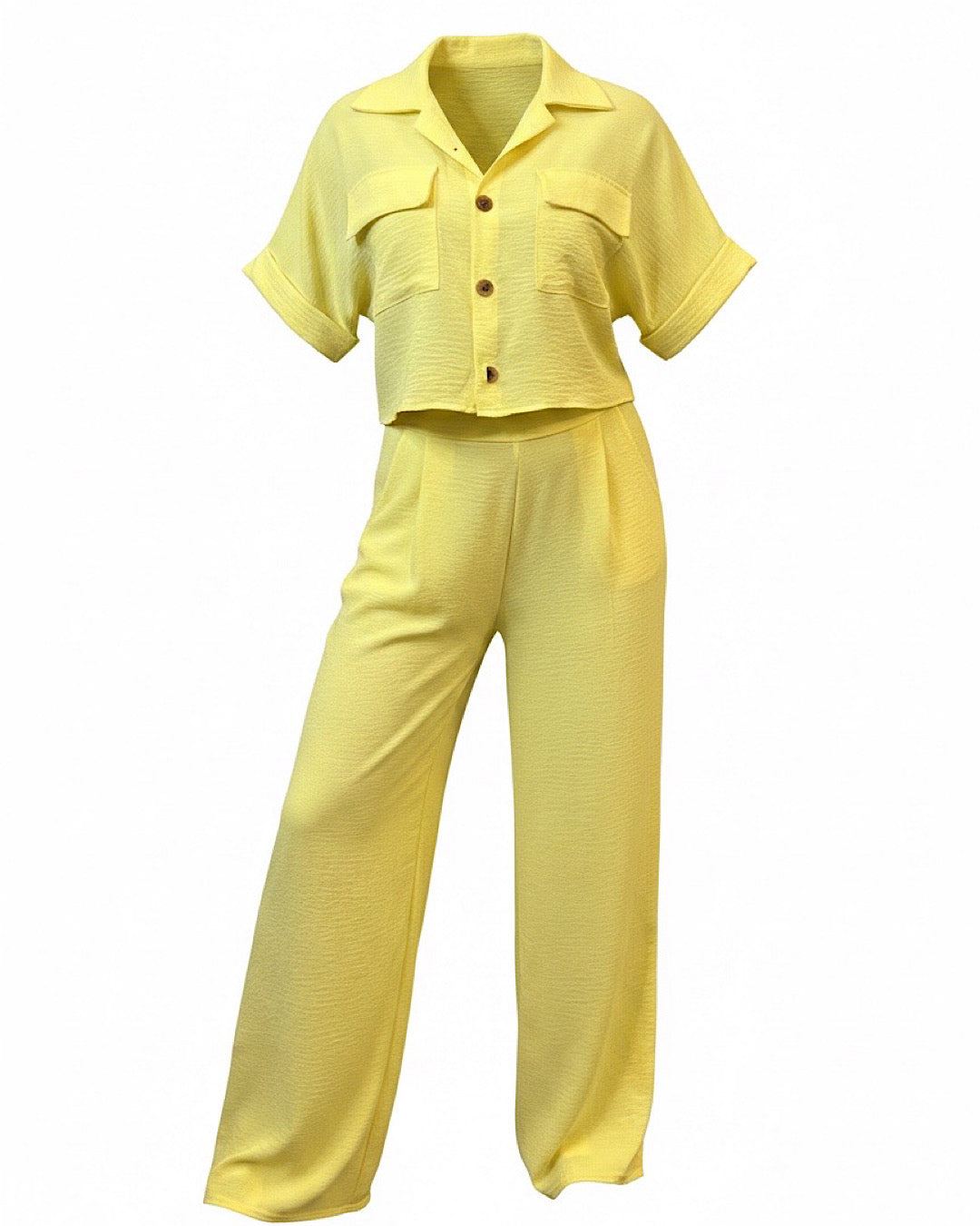 Yellow Shirt and Trousers Suit