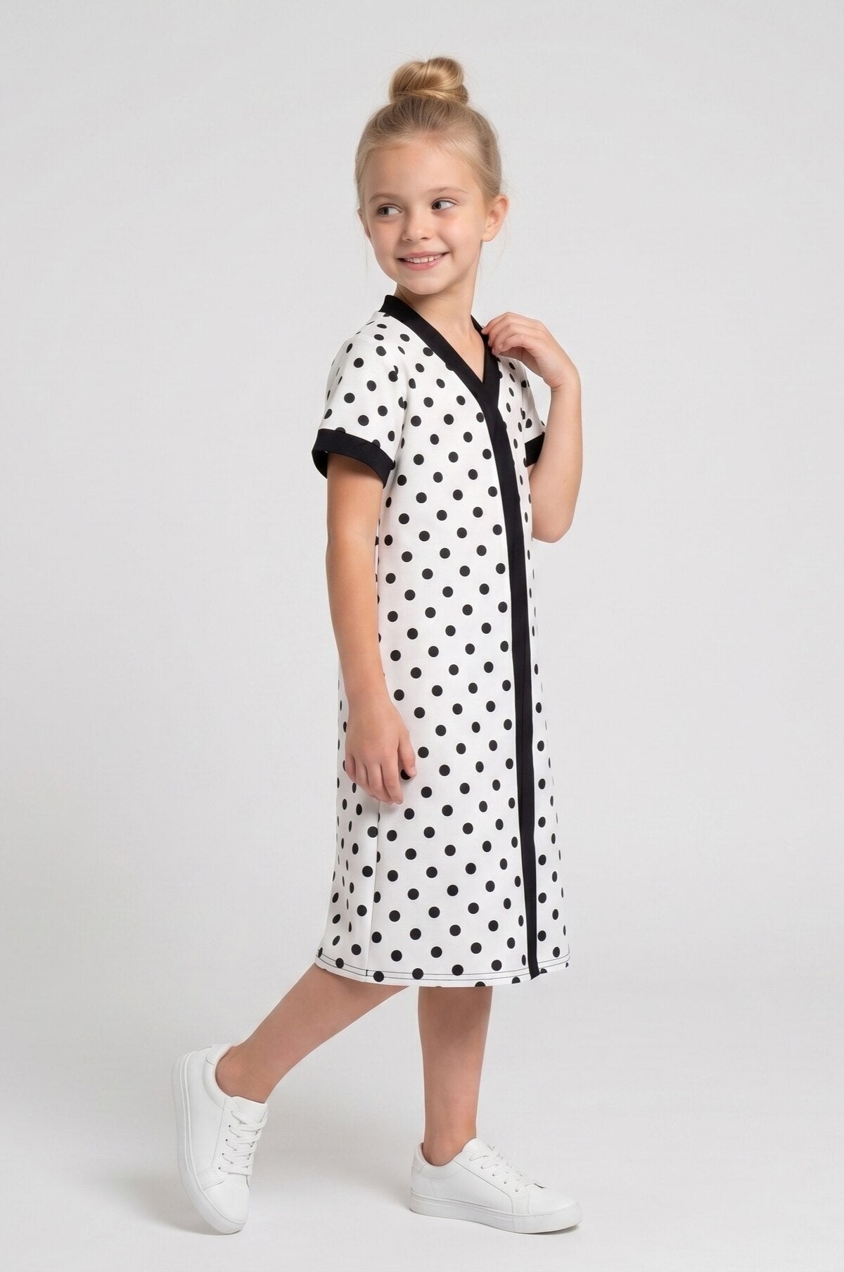 Kids Polka Dot Shirt Dress