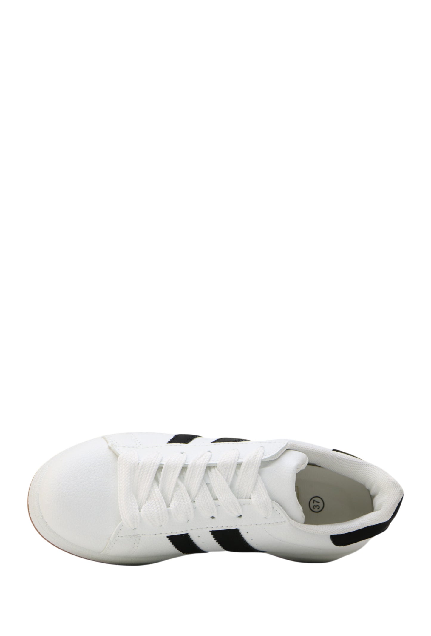 White Black Double Stripe Trainers
