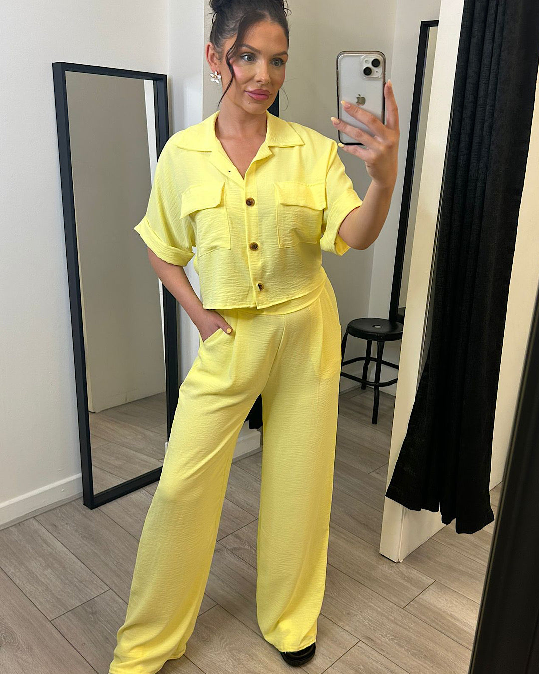 Yellow Shirt and Trousers Suit