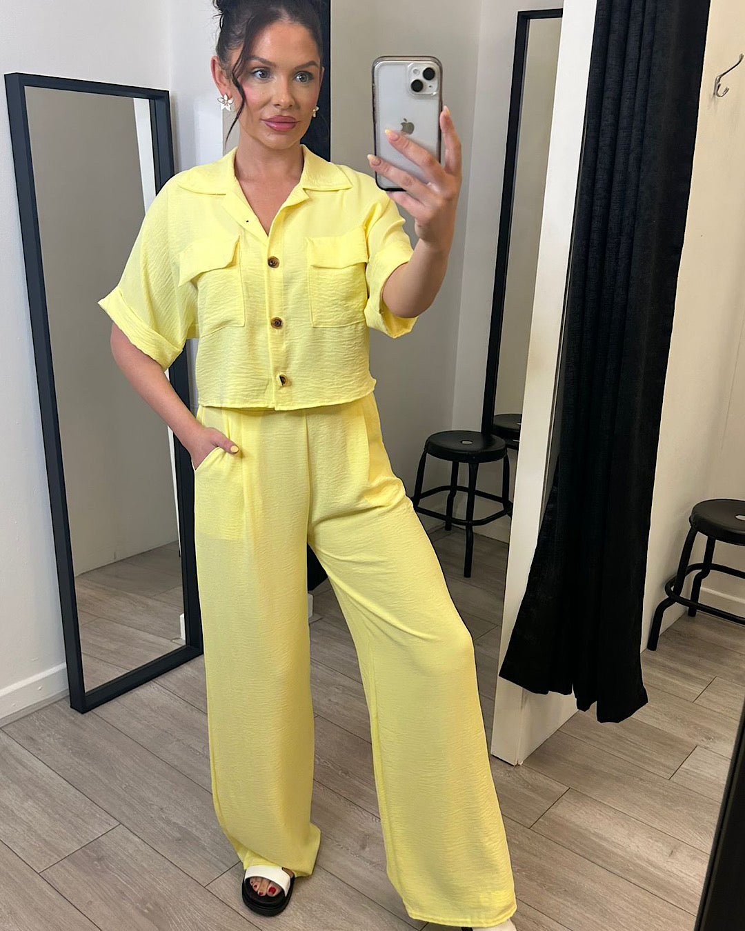 Yellow Shirt and Trousers Suit