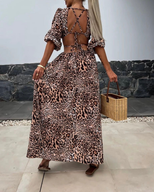 Leopard Print Maxi Dress