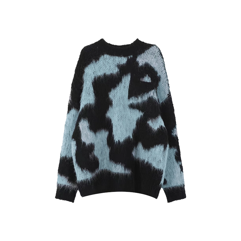 Navy & Blue Chunky Knit Dress