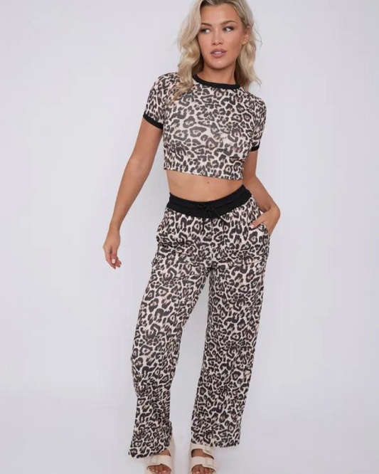 Leopard Ribbed Suit