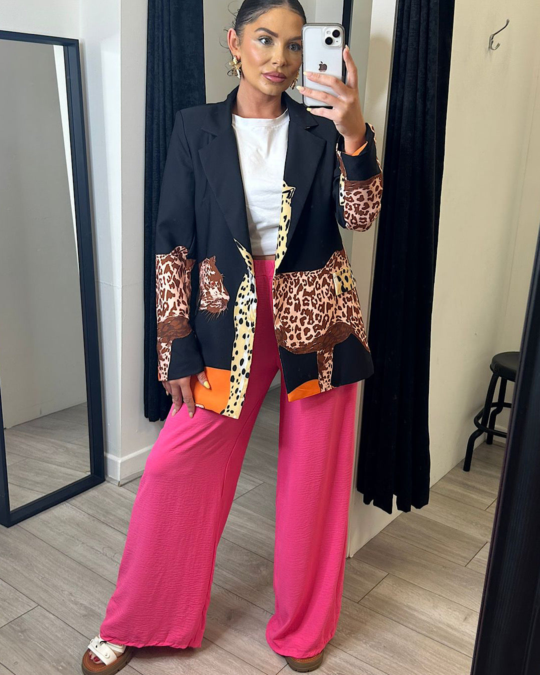 Oversized Tiger Print Blazer
