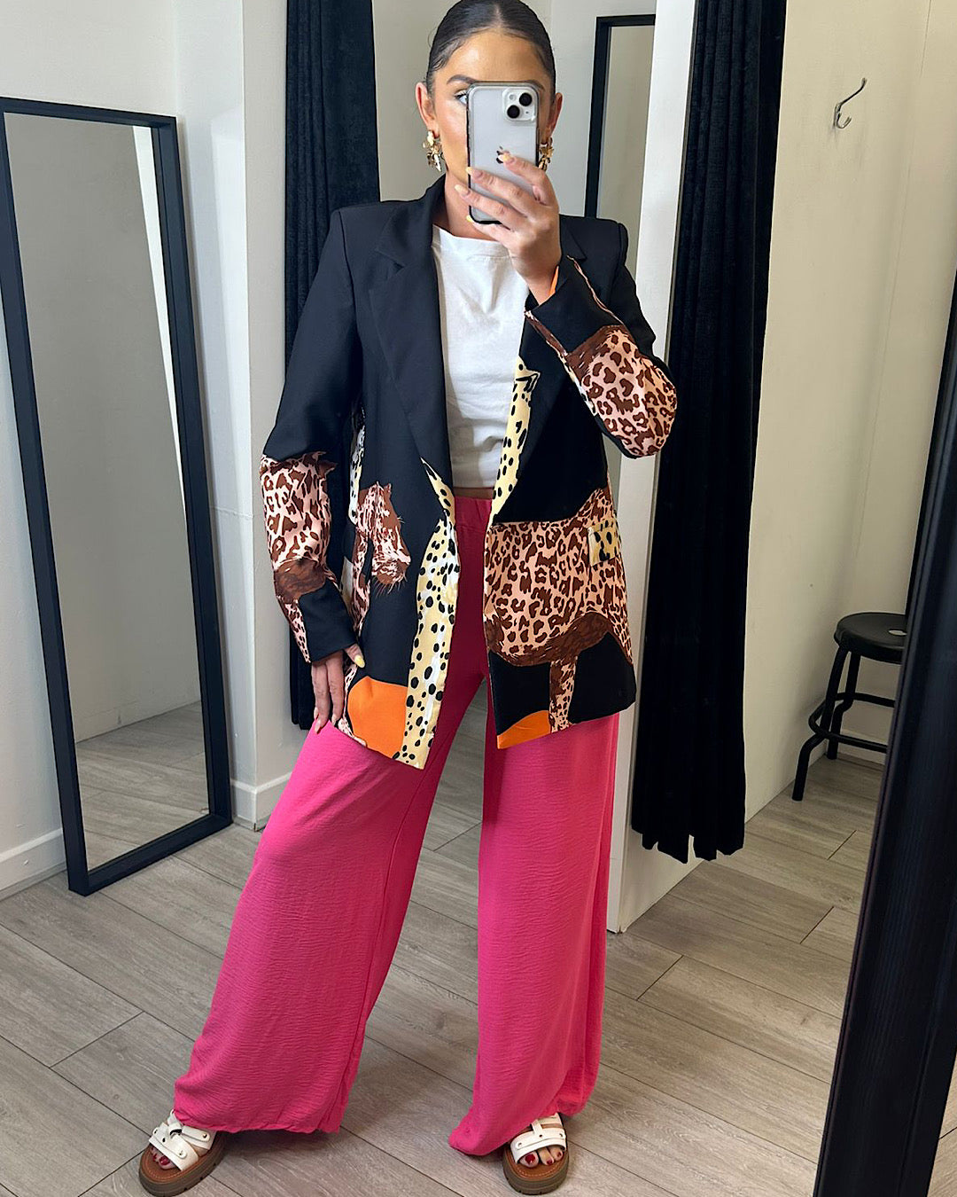 Oversized Tiger Print Blazer