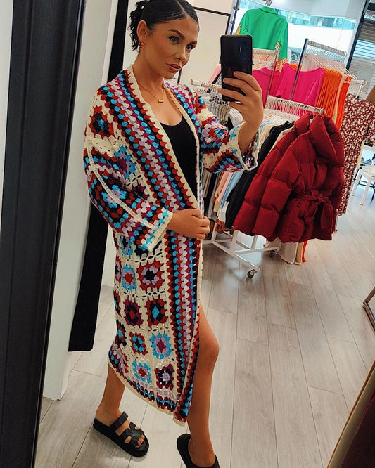 Mutli Colour Crochet Cardigan