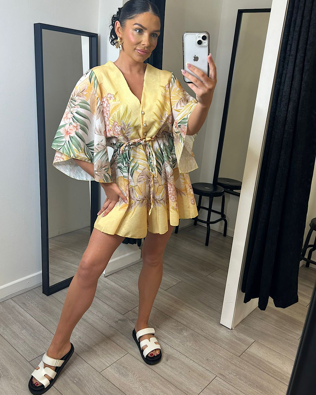 Yellow Floral Playsuit