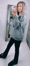 Dark Grey Sweatshirt with Bow