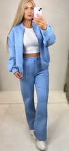 Sky Blue Bomber Jacket and Joggers Suit