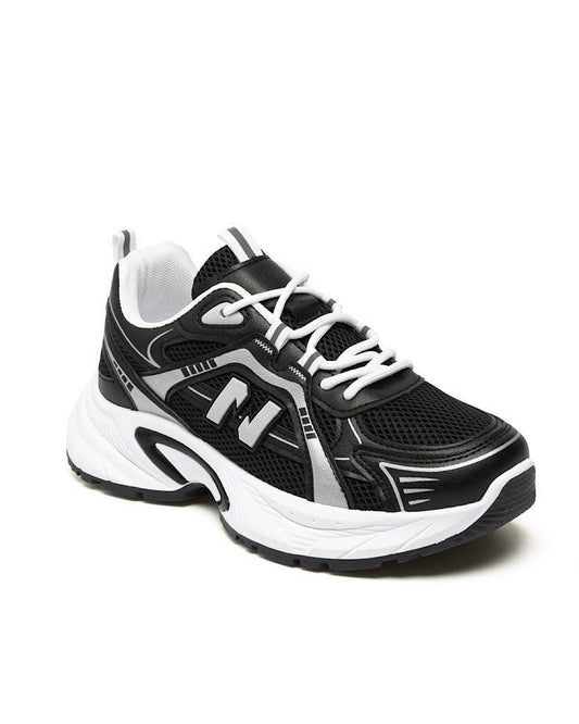 Black Chunky Lace Up Trainers