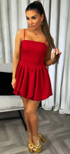 Red Puff Dress