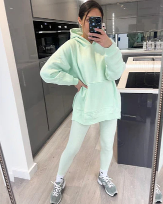 Mint Oversized Hoody and Leggings Suit