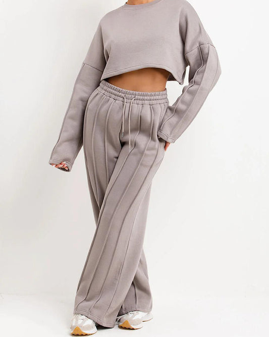 Dove Grey Sweat and Joggers Suit