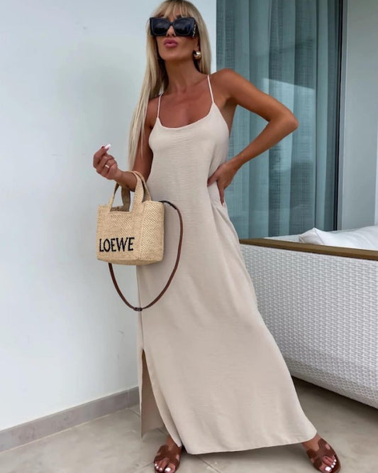 Beige Cami Maxi Dress