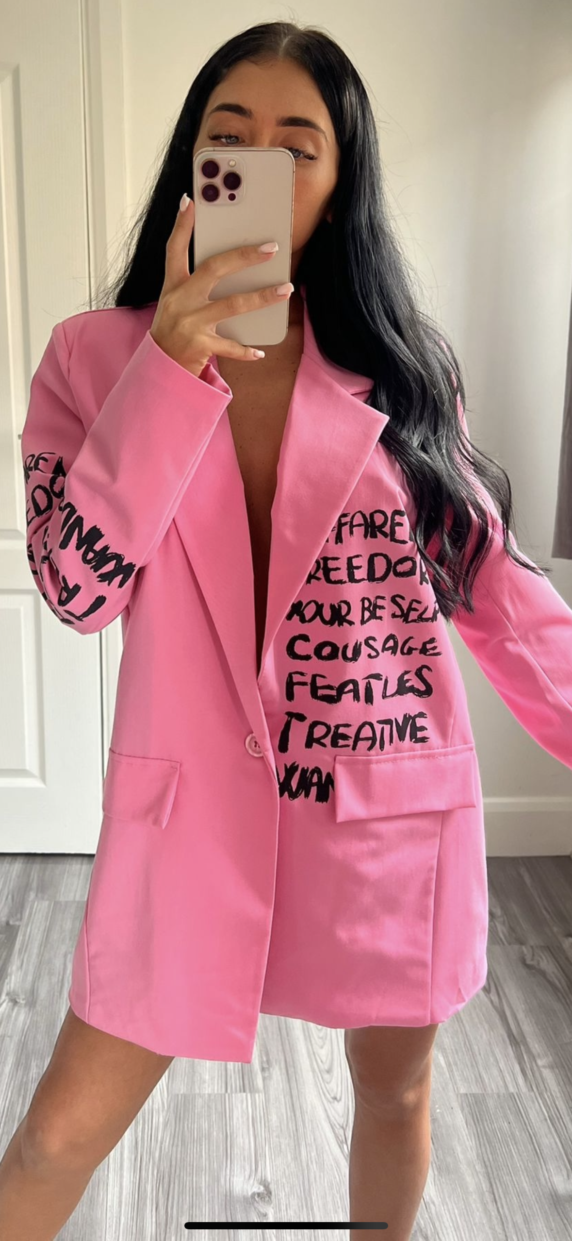 Pink Oversized Blazer