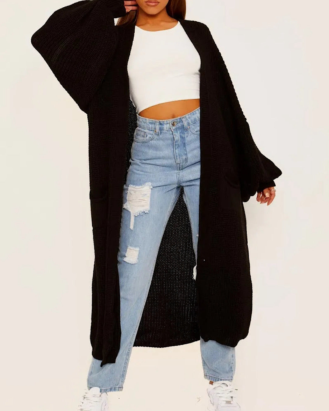 Black Oversized Cardigan