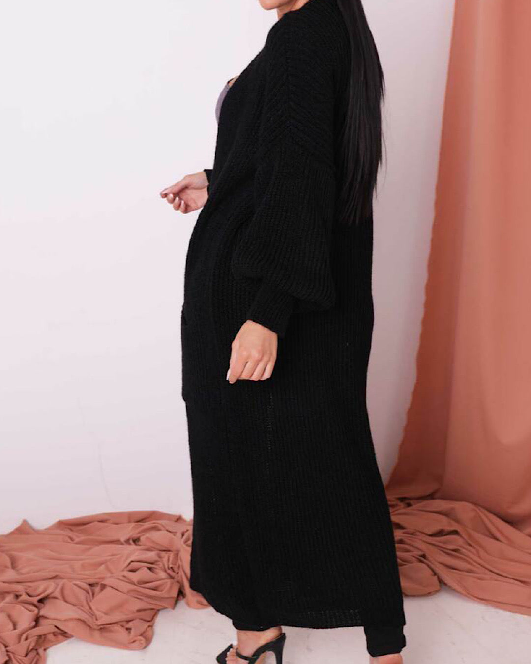Black Oversized Cardigan