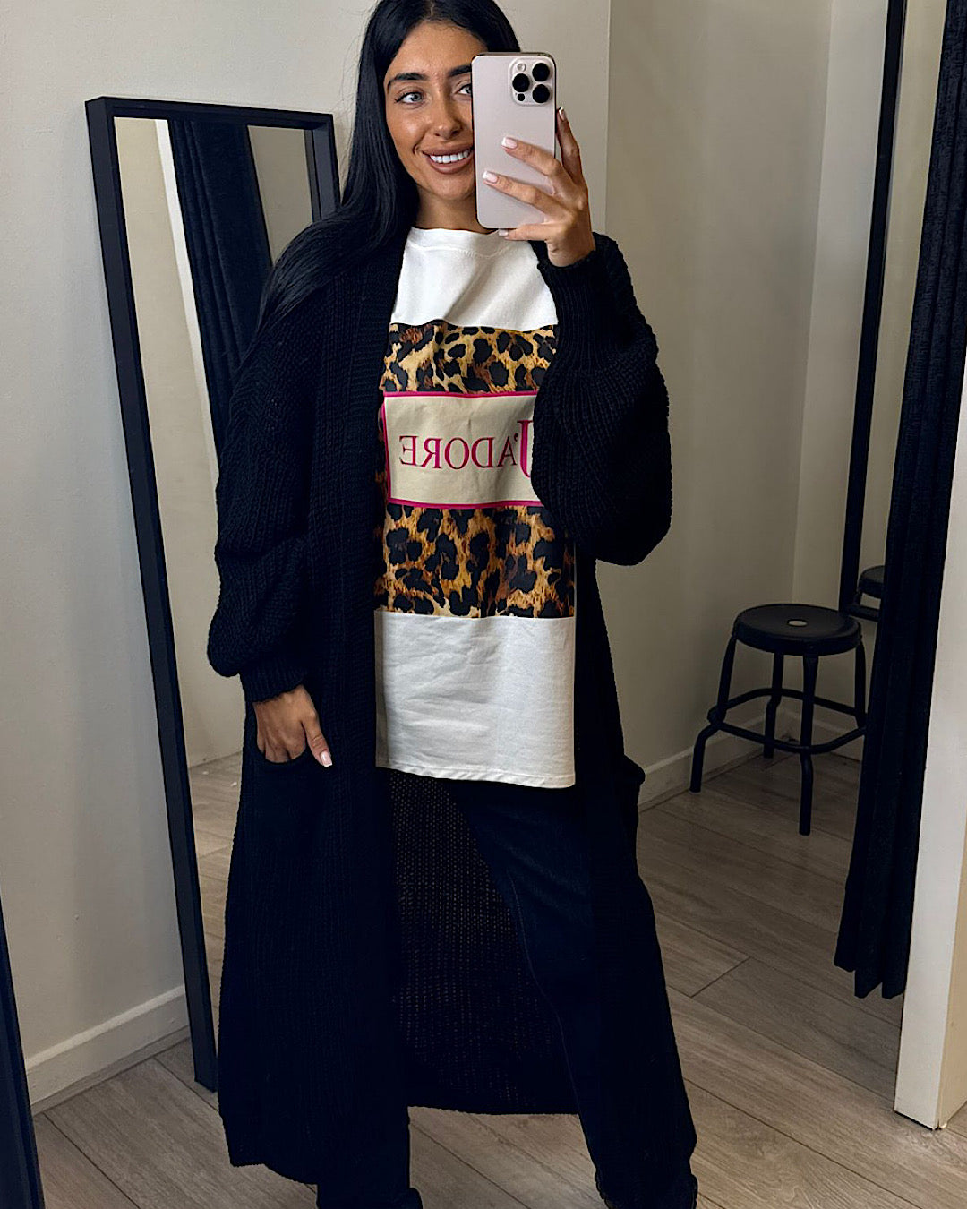 Black Oversized Cardigan