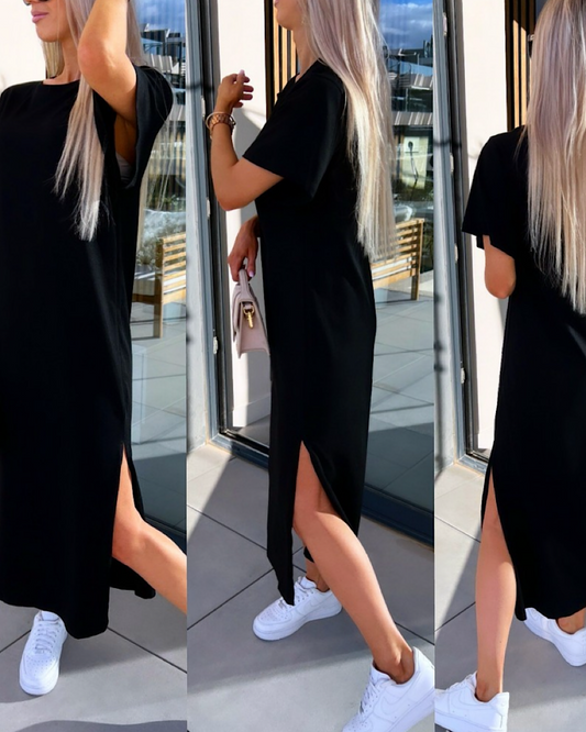 Black Maxi Tee Dress