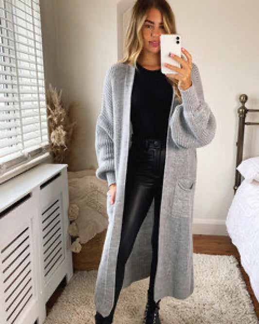 Grey Oversized Cardigan