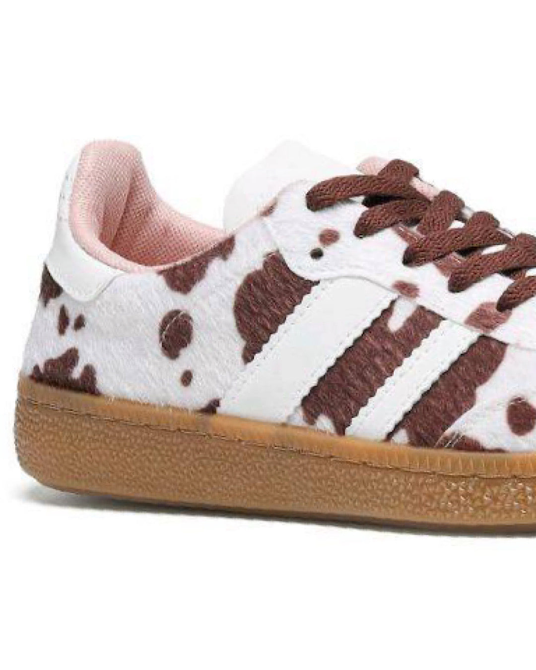 Brown White Cow Print Trainers