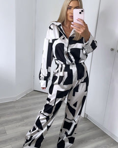 Abstract Print Suit