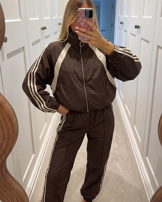 Funnel Neck Zip Shell Suit